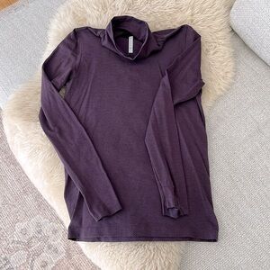 Athleta mock neck thermal shirt, L